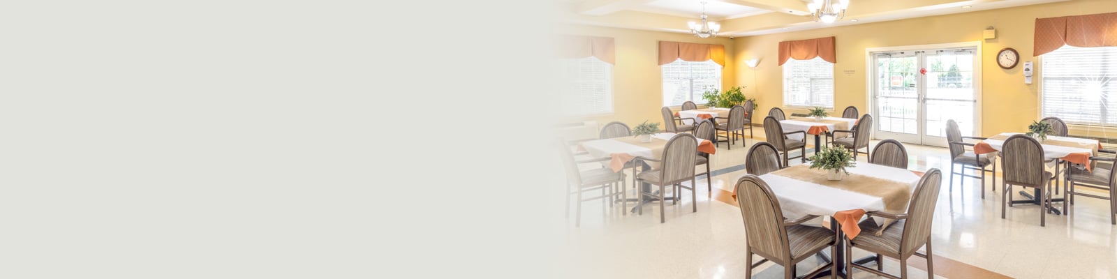 The dining room at Fountain Inn Post Acute