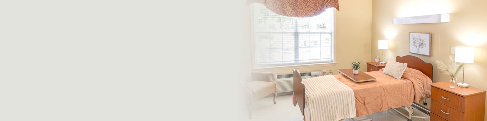 A patient's room at Fountain Inn