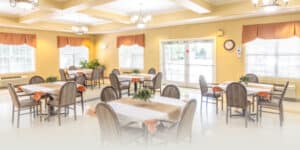 The dining room at Fountain Inn Post Acute
