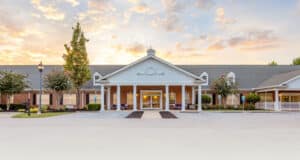 The front entrance of the Fountain Inn facility